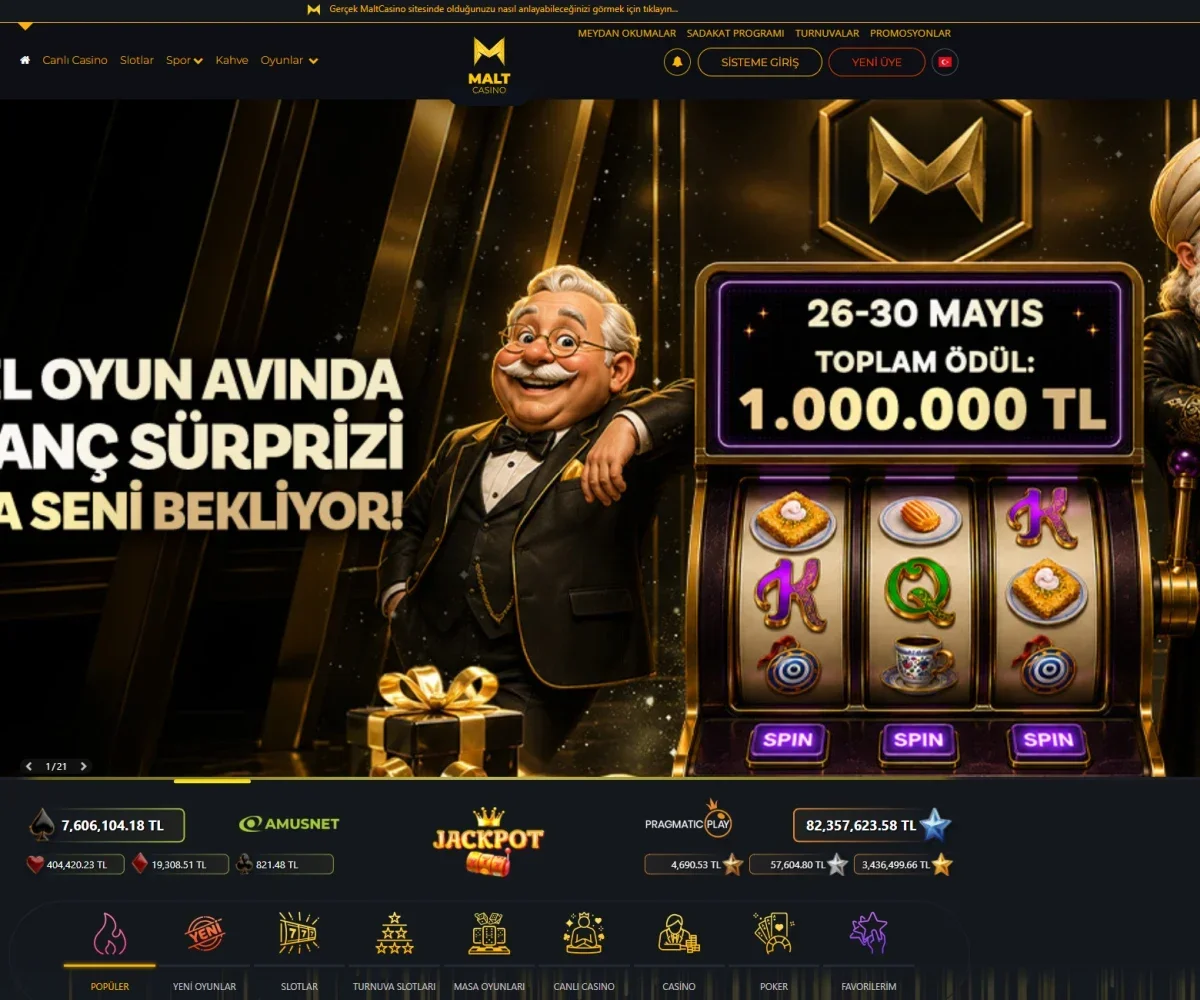 Malt Casino ekran görüntüsü